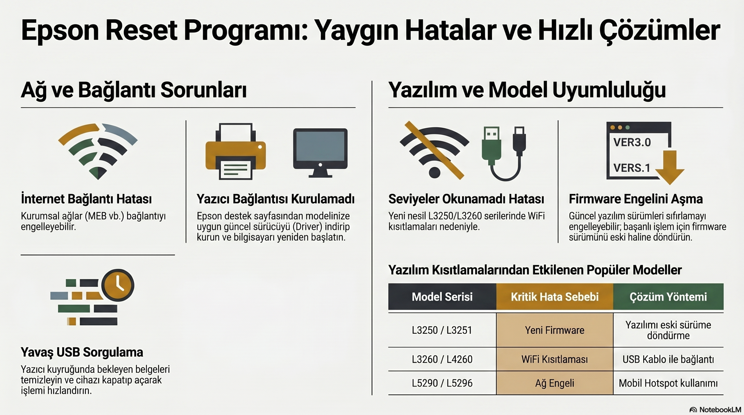 Epson Ped Reset program sorun çözümleri